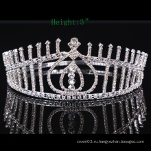 Прозрачный камень Корона горный хрусталь Tiara Crystal девочек короны